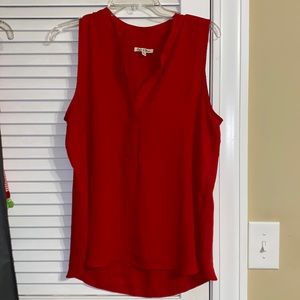 Emma & Olivia Red Sleeveless Top Size Large ♥️EUC